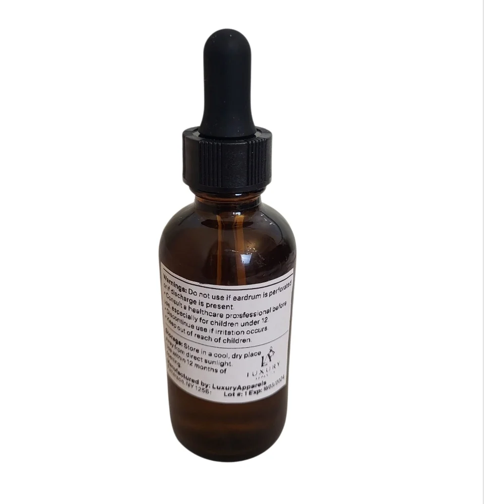 Mullein Ear Oil Herbal Extract in Olive Oil 2 fl oz Bottle